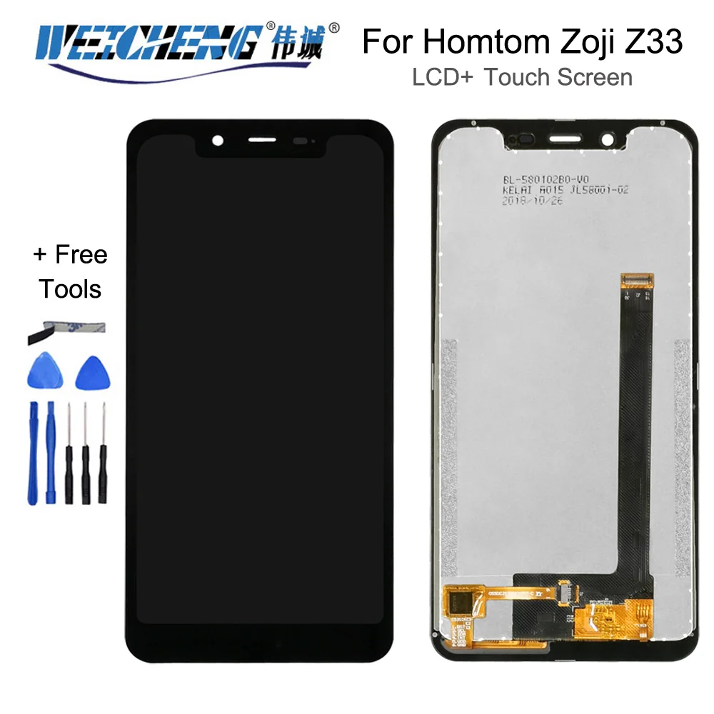 WEICHENG For Homtom Zoji Z33 LCD Display+Touch Screen Digitizer Assembly For zojii z33 Accessory+Free Tools
WEICHENG For Homtom Zoji Z33 LCD Display+Touch Screen Digitizer Assembly For zojii z33 Accessory+Free Tools