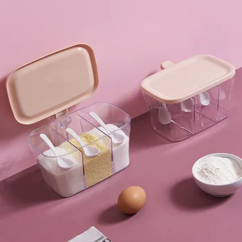 Cooking Kitchen 3 Compartment Storage Container Seasoning Box Organizer Durable Jar Desktop Herb Condiment With Spoon Lid
Cooking Kitchen 3 Compartment Storage Container Seasoning Box Organizer Durable Jar Desktop Herb Condiment With Spoon Lid