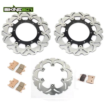 

BIKINGBOY Front Rear Brake Discs Disks Rotors Pads For Yamaha XJR 1300 SP 1999 2000 2001 BT 1100 Bulldog 2002 2003 04 2005 2006