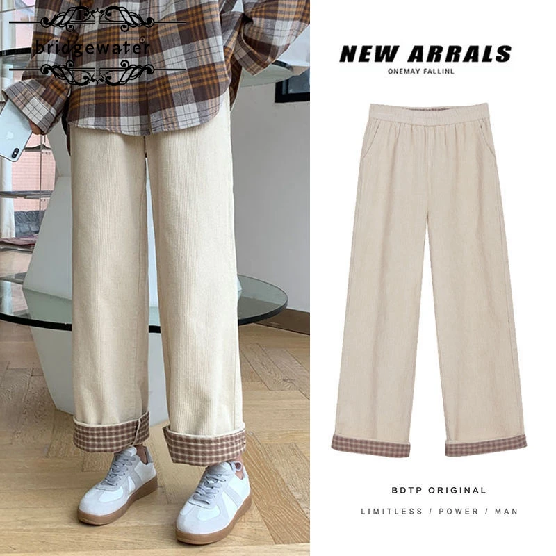 Bridgewater Corduroy Pants Womens Loose Autumn Winter Korean New Style Large Cashmere Straight Wide-Leg Casual Pants
Bridgewater Corduroy Pants Womens Loose Autumn Winter Korean New Style Large Cashmere Straight Wide-Leg Casual Pants
