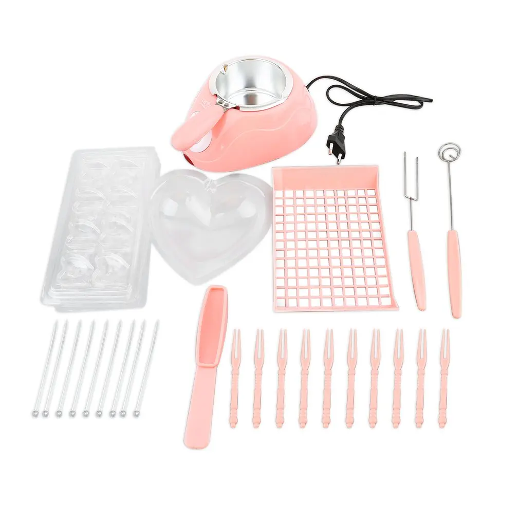 Durable Hot Chocolate Melting Pot Electric Fondue Melter Machine Set DIY Tool EU plug Stainless steel&Plastic DIY Kitchen Tool
Durable Hot Chocolate Melting Pot Electric Fondue Melter Machine Set DIY Tool EU plug Stainless steel&Plastic DIY Kitchen Tool