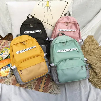 Classic School Bags For Women Letter Print Travel Backpack Korean Leisure Student Canvas Backpack Large Capacity Laptop Backpack
Classic School Bags For Women Letter Print Travel Backpack Korean Leisure Student Canvas Backpack Large Capacity Laptop Backpack