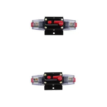 12V-24V DC Car Audio Inline Circuit Breaker Reset Fuse Holder for Stereo Switch System Protection 40 Amp & 30 Amp (2Pack)
12V-24V DC Car Audio Inline Circuit Breaker Reset Fuse Holder for Stereo Switch System Protection 40 Amp & 30 Amp (2Pack)