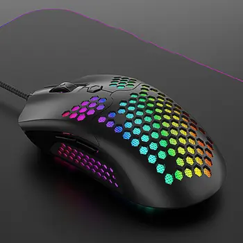 M5 Hollow-out Honeycomb Shell Gaming Mouse Colorful RGB Backlit Light Wired Mice with 7 Buttons for Game Lovers 
M5 Hollow-out Honeycomb Shell Gaming Mouse Colorful RGB Backlit Light Wired Mice with 7 Buttons for Game Lovers