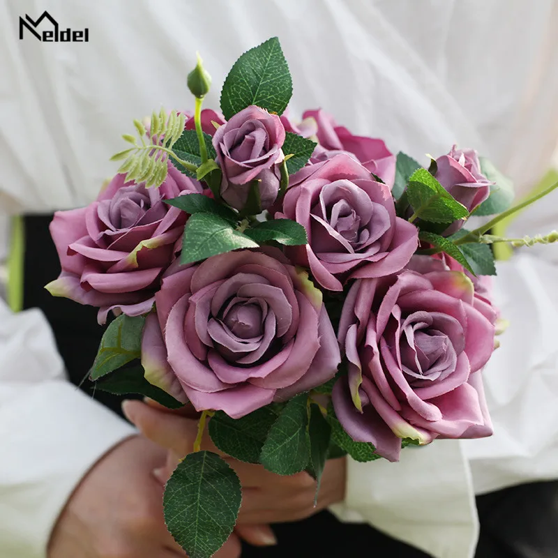 10 Heads Small Tea Rose Fake Flowers Bouquet Silk Artificial Flowers Bridal Holder for Home Garden Decor Wedding Arch Faux Flore
10 Heads Small Tea Rose Fake Flowers Bouquet Silk Artificial Flowers Bridal Holder for Home Garden Decor Wedding Arch Faux Flore