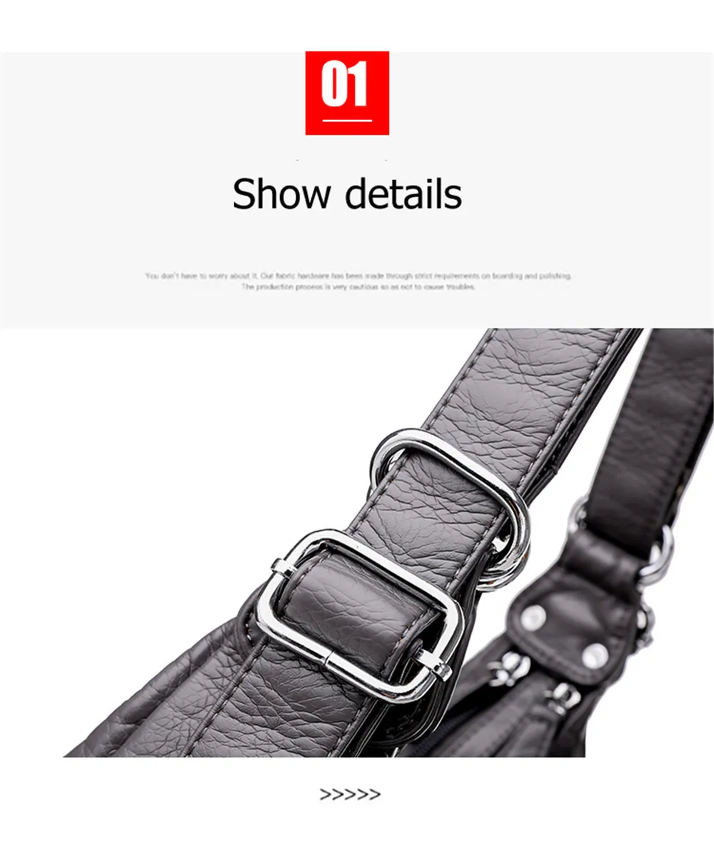 New Large-capacity Women's Shoulder Bag Luxury Design Multifunctional Ladies Messenger Bag Genuine Leather Woman Bags Sac A Main New Large-capacity Women's Shoulder Bag Luxury Design Multifunctional Ladies Messenger Bag Genuine Leather Woman Bags Sac A Main