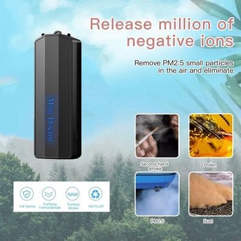 Personal Wearable Air Purifier Necklace USB Mini Portable Air Freshener Ionizer Negative Ion Generator for Travel
Personal Wearable Air Purifier Necklace USB Mini Portable Air Freshener Ionizer Negative Ion Generator for Travel