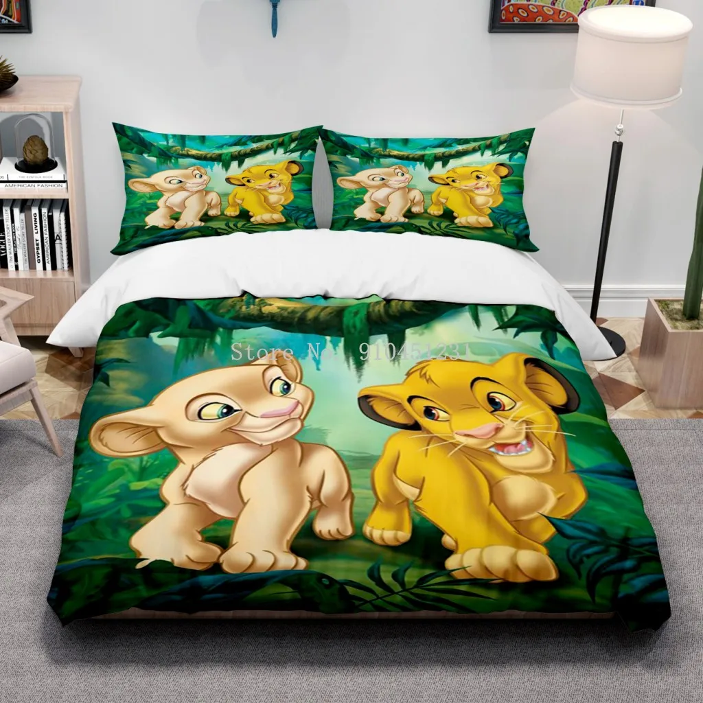 Cartoon Disney Lion King Simba Bedding Set Duvet Covers Pillowcases Bed Comforter Cover Baby Children Adult Boys Gift Bedclothes Cartoon Disney Lion King Simba Bedding Set Duvet Covers Pillowcases Bed Comforter Cover Baby Children Adult Boys Gift Bedclothes