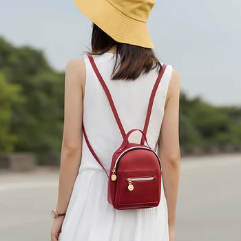Women Mini Backpack PU Leather Shoulder Bag Teenage Girls Multi-Function Small Bagpack Student School Backpack
Women Mini Backpack PU Leather Shoulder Bag Teenage Girls Multi-Function Small Bagpack Student School Backpack
