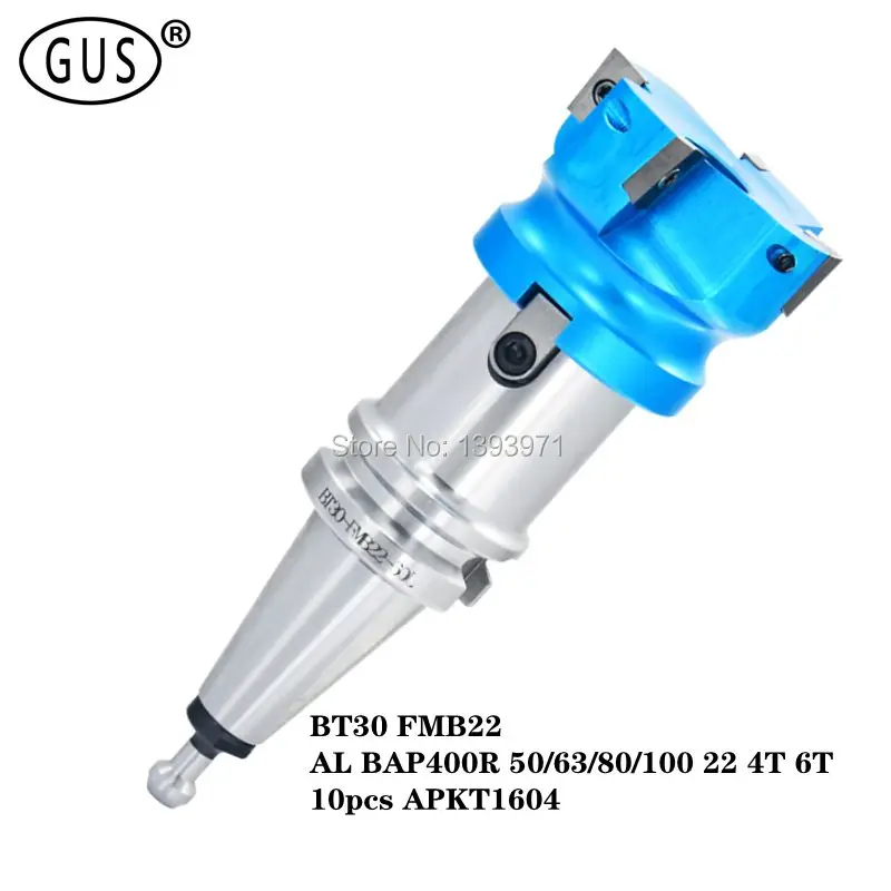 BT30 FMB22 Face Milling Tool Holder + AL BAP400R 50 22 4T 63 22 4T 80 100 6T Face Milling Cutter Head + 10 APKT1604 Aluminum All
BT30 FMB22 Face Milling Tool Holder + AL BAP400R 50 22 4T 63 22 4T 80 100 6T Face Milling Cutter Head + 10 APKT1604 Aluminum All