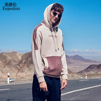 Enjeolon Brand Autumn Winter Men Hoodies Casual Print Letter Hoody Contrast Color Hoodie Male Hooded Sweatshirt Plus Size WY569
Enjeolon Brand Autumn Winter Men Hoodies Casual Print Letter Hoody Contrast Color Hoodie Male Hooded Sweatshirt Plus Size WY569
