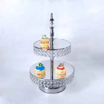 Crystal beads cake stand set gold plated mirror surface dessert stand new 2020 2tier /3tier silver /gold 
Crystal beads cake stand set gold plated mirror surface dessert stand new 2020 2tier /3tier silver /gold
