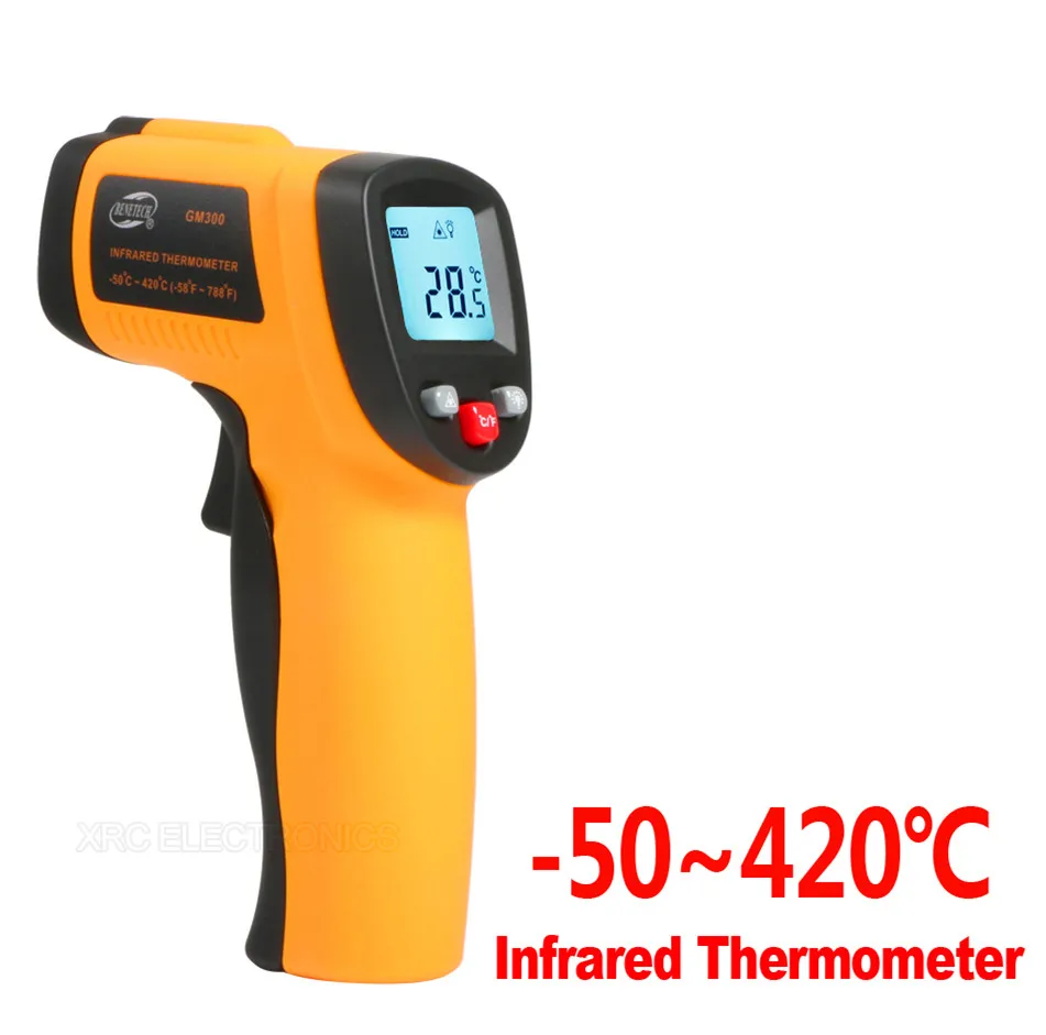 Non-Contact 12:1 LCD display IR Infrared Digital Temperature Gun Thermometer -50~420C GM300-BENETECH
Non-Contact 12:1 LCD display IR Infrared Digital Temperature Gun Thermometer -50~420C GM300-BENETECH