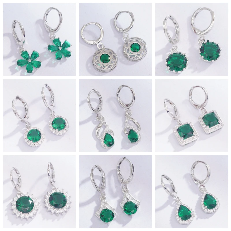 22 Styles Earing Green Cubic Zirconia Crystal Hoop Earrings Women Girl Silver Color Geometric Lovely Fashion Jewelry Earring
22 Styles Earing Green Cubic Zirconia Crystal Hoop Earrings Women Girl Silver Color Geometric Lovely Fashion Jewelry Earring