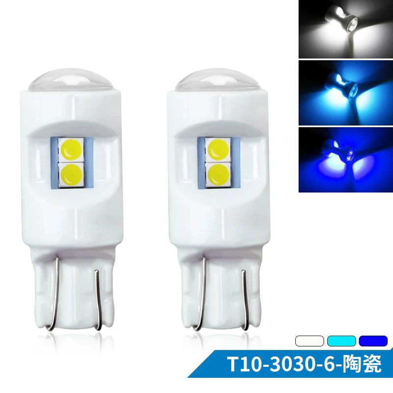 10PCs T10 W5W WY5W Ceramic Super Bright 6 SMD 3030 LED Clearance Light Car Interior Reading Dome Lamp Auto Wedge Parking Bulb
10PCs T10 W5W WY5W Ceramic Super Bright 6 SMD 3030 LED Clearance Light Car Interior Reading Dome Lamp Auto Wedge Parking Bulb