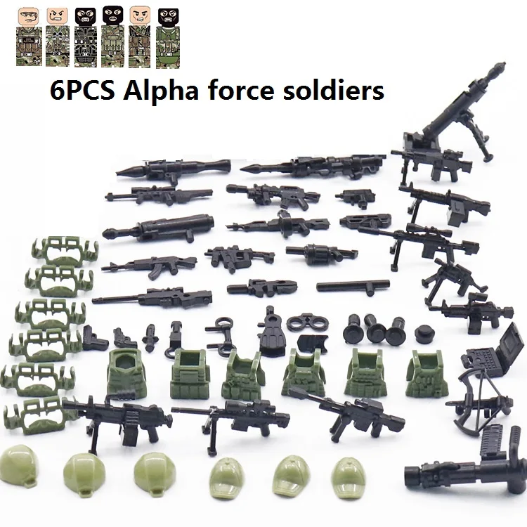 Русская альфа-сила современный город MOC SWAT военное оружие аксессуары playmobil