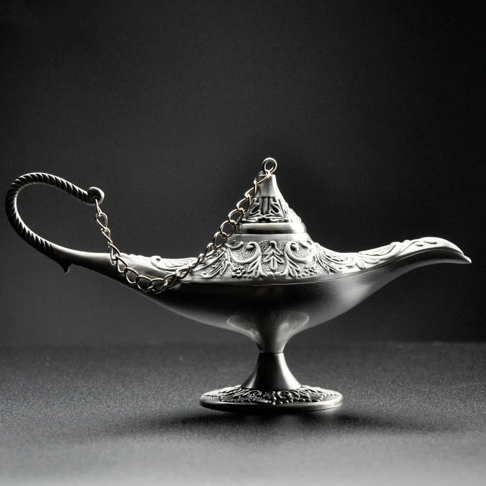 Vintage Imitation Craft Aladdin Lamp Wishing Tea Pot Collectable Retro Creative Wishing Aladdin's Magic Lamp Home Decor Ornament
Vintage Imitation Craft Aladdin Lamp Wishing Tea Pot Collectable Retro Creative Wishing Aladdin's Magic Lamp Home Decor Ornament