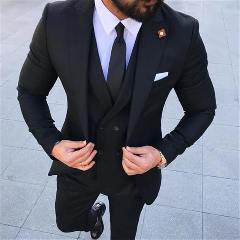 Three Piece Formal Mens Suits for Wedding Groom Tuxedos 2019 Double Breasted Vest Jacket Pants Tailored Made Blazer
Three Piece Formal Mens Suits for Wedding Groom Tuxedos 2019 Double Breasted Vest Jacket Pants Tailored Made Blazer