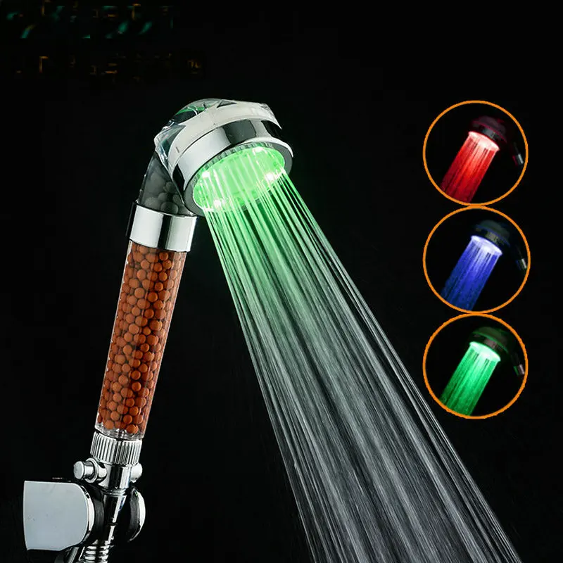 Children Bathroon Shower SPA 3 Color LED Light shower water Temperature controlled visible shower head mineral Filter Showerhead
Children Bathroon Shower SPA 3 Color LED Light shower water Temperature controlled visible shower head mineral Filter Showerhead