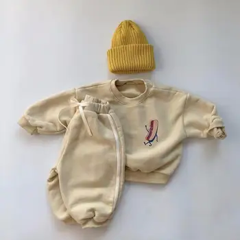 2020 Autumn Winter New Baby Boys And Girls Loose Casual Sweatshirt And Pants 2 Piece Sets Thick Fleece Children's Clothing Suit
2020 Autumn Winter New Baby Boys And Girls Loose Casual Sweatshirt And Pants 2 Piece Sets Thick Fleece Children's Clothing Suit
