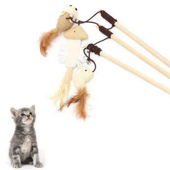 Funny Pet Cat Toy Kitten Play Length Interaction Toy Teaser Wand Assorted Linen Mouse Toy with Small Bell Soft Feather 3 Types
Funny Pet Cat Toy Kitten Play Length Interaction Toy Teaser Wand Assorted Linen Mouse Toy with Small Bell Soft Feather 3 Types