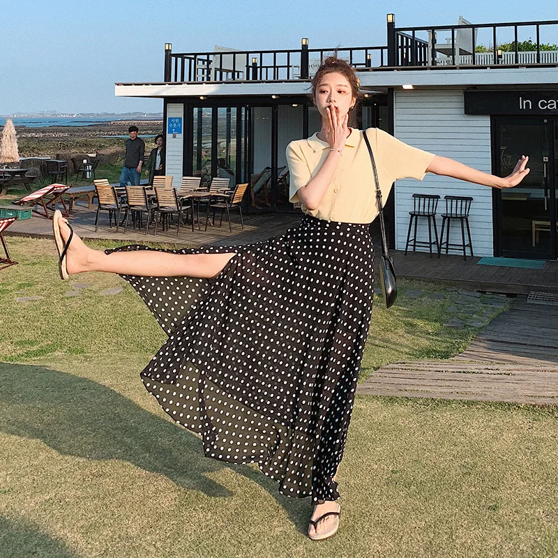 Douyin Summer Wear Heat-Floral Printed Chiffon Sexy Slit Big Hemline Mid-length Skirt 
Douyin Summer Wear Heat-Floral Printed Chiffon Sexy Slit Big Hemline Mid-length Skirt