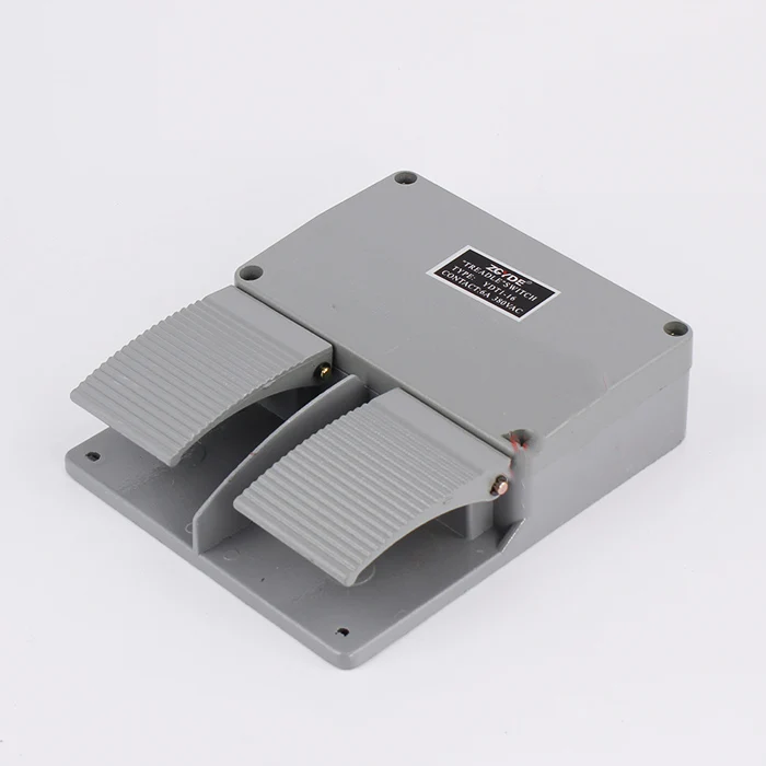 Foot switch YDT1-16 aluminum shell gray double pedal switch machine tool accessories switch
Foot switch YDT1-16 aluminum shell gray double pedal switch machine tool accessories switch