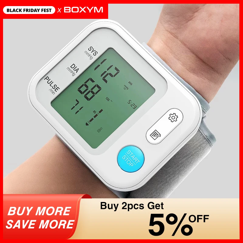 BOXYM Cuff Wrist Blood Pressure Monitor Digital Automatic Sphygmomanometer Tonometer for Measuring Arterial Pressure
BOXYM Cuff Wrist Blood Pressure Monitor Digital Automatic Sphygmomanometer Tonometer for Measuring Arterial Pressure
