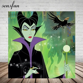 Sensfun Black Witch Maleficent Photography Backgrounds Magic Crow Purple Green Girls Birthday Party Backdrops Poster Photocall
Sensfun Black Witch Maleficent Photography Backgrounds Magic Crow Purple Green Girls Birthday Party Backdrops Poster Photocall