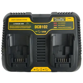 RISE-Tool Accessory Dcb102 Double Li-Ion Battery Charger Usb Out 5V For Dewalt 10.8V 12V 14.4V 18V Dcb101 Dcb200 Dcb140 Dcb105 D 
RISE-Tool Accessory Dcb102 Double Li-Ion Battery Charger Usb Out 5V For Dewalt 10.8V 12V 14.4V 18V Dcb101 Dcb200 Dcb140 Dcb105 D
