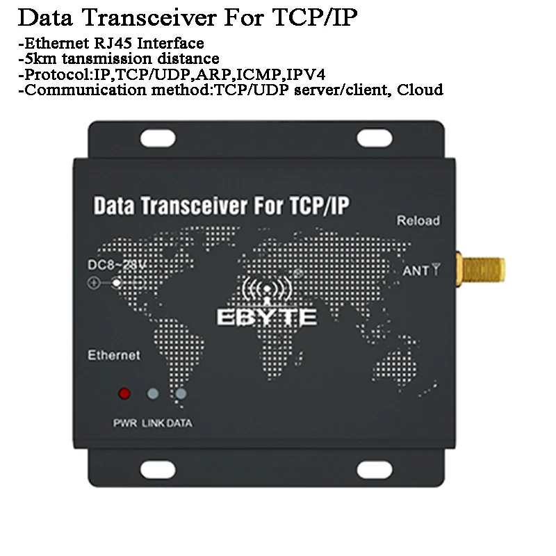5km transmission distance Ethernet Wireless Data Transceiver RJ45 LoRa LBT GPS SATELLITE position network relay socket TCP/UDP 
5km transmission distance Ethernet Wireless Data Transceiver RJ45 LoRa LBT GPS SATELLITE position network relay socket TCP/UDP