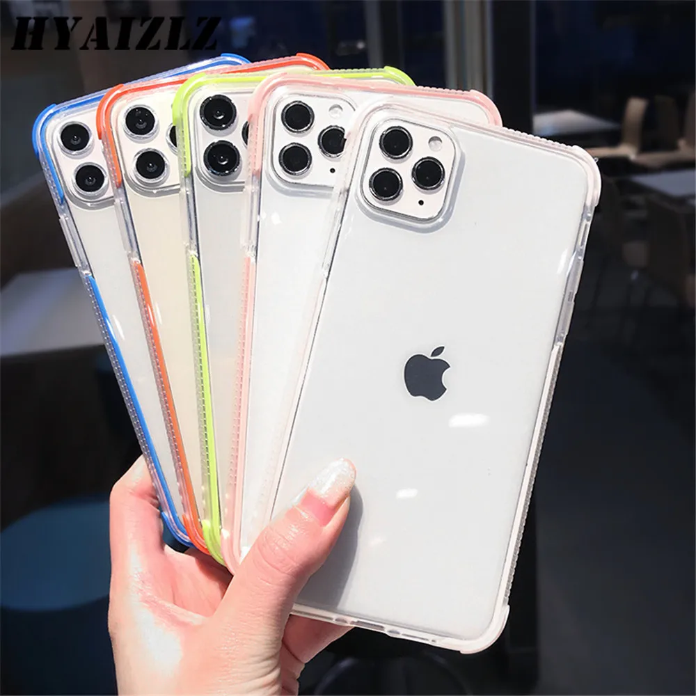 Clear Phone Cases for iPhone 11 Pro Max SE 2020 XS XR X 6 7 8 Plus Simple Double Color Shockproof Bumper Soft TPU Back Cover
Clear Phone Cases for iPhone 11 Pro Max SE 2020 XS XR X 6 7 8 Plus Simple Double Color Shockproof Bumper Soft TPU Back Cover