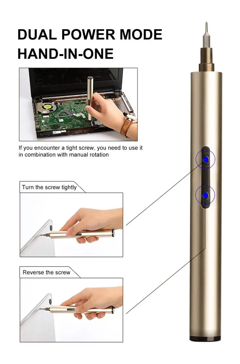 Mini Electric Screwdriver Set Tool DIY Repair USB Rechargeable Portable Lithium Battery Safe Speed Not Damage Nails 21PCS
Mini Electric Screwdriver Set Tool DIY Repair USB Rechargeable Portable Lithium Battery Safe Speed Not Damage Nails 21PCS