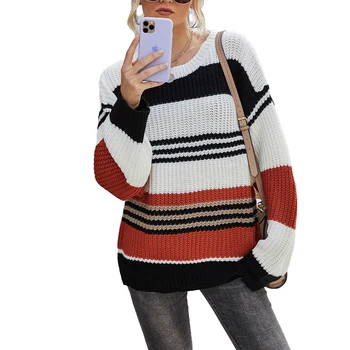 Women Fashion Long Sleeve Color Block Top Ladies Stylish Knitwear for Shopping Daily Wear
Women Fashion Long Sleeve Color Block Top Ladies Stylish Knitwear for Shopping Daily Wear