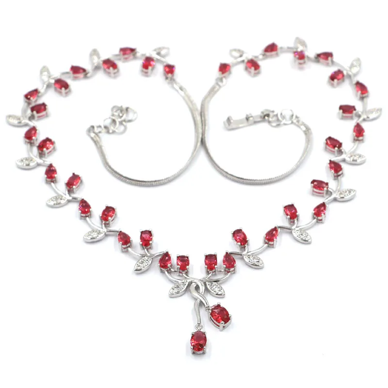 55x42mm Elegant Created Pink Raspberry Rhodolite Garnet CZ Gift Silver Necklace 18.0-19.0in
55x42mm Elegant Created Pink Raspberry Rhodolite Garnet CZ Gift Silver Necklace 18.0-19.0in