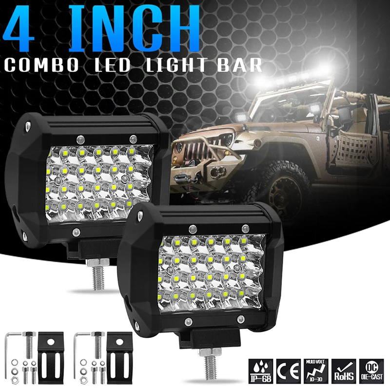 1PC 4 inch 72W LED Work Light 4'' Led Bar Bulb 4x4 Vehicles Spot Lights for Jeep Auto Motorcycle Truck SUV ATV Boat Off-road
1PC 4 inch 72W LED Work Light 4'' Led Bar Bulb 4x4 Vehicles Spot Lights for Jeep Auto Motorcycle Truck SUV ATV Boat Off-road