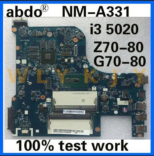 AILG1 NM-A331 motherboard for Lenovo G70-70 Z70-80 G70-80 notebook CPU i3 5020U/ 5005U GT920M / GT820M 2G 100% test | Компьютеры и