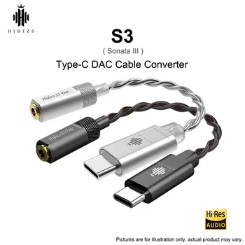 Hidizs S3 Sonata III HiFi Audio Type-C DAC Cable Converter USB DAC to 3.5mm Headphone Amplifier Jack Adapter Android Phone
Hidizs S3 Sonata III HiFi Audio Type-C DAC Cable Converter USB DAC to 3.5mm Headphone Amplifier Jack Adapter Android Phone