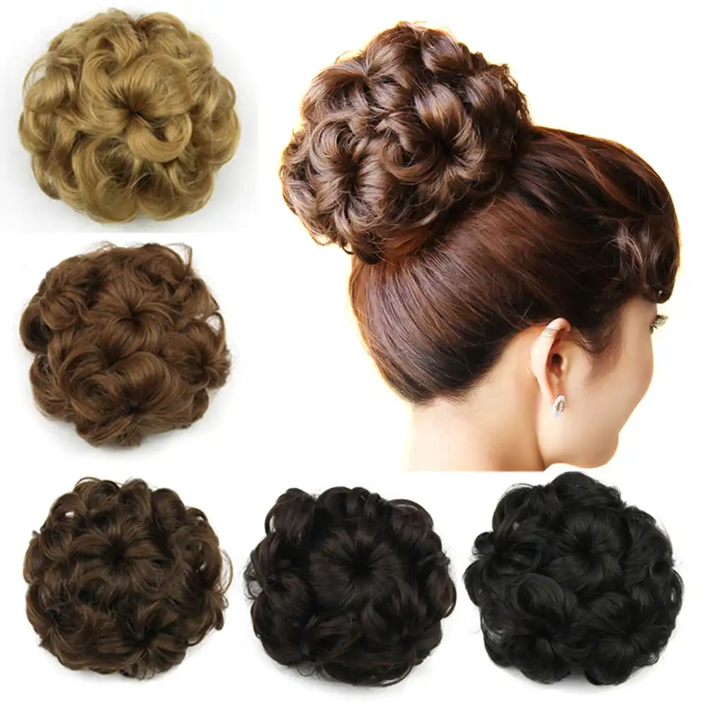 Soowee Synthetic Hair Clip In Hair Chignon Donut Roller Hairpieces