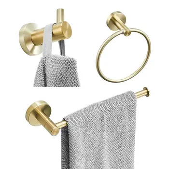 3 pcs/Set Rustproof Stainless Steel Bathroom Accessories Set Robe Hooks Towel Ring Bar Toilet Bath Hardware Sets
3 pcs/Set Rustproof Stainless Steel Bathroom Accessories Set Robe Hooks Towel Ring Bar Toilet Bath Hardware Sets