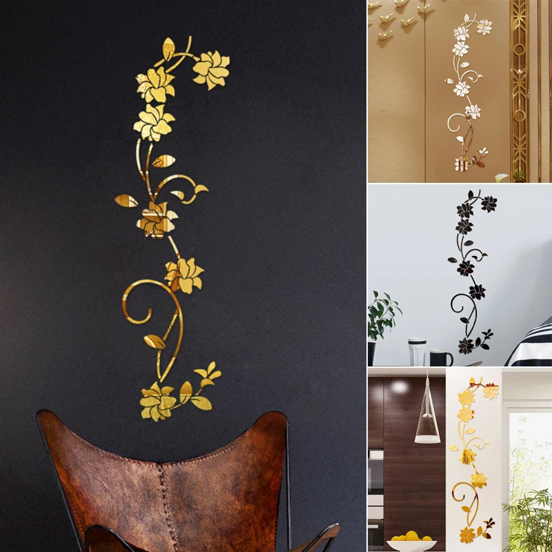 Acrylic Wall Stickers Manual Decor Mirror Removable DIY Wall Sticker Flower Vine Wallpaper for home office bedroom Accessories
Acrylic Wall Stickers Manual Decor Mirror Removable DIY Wall Sticker Flower Vine Wallpaper for home office bedroom Accessories