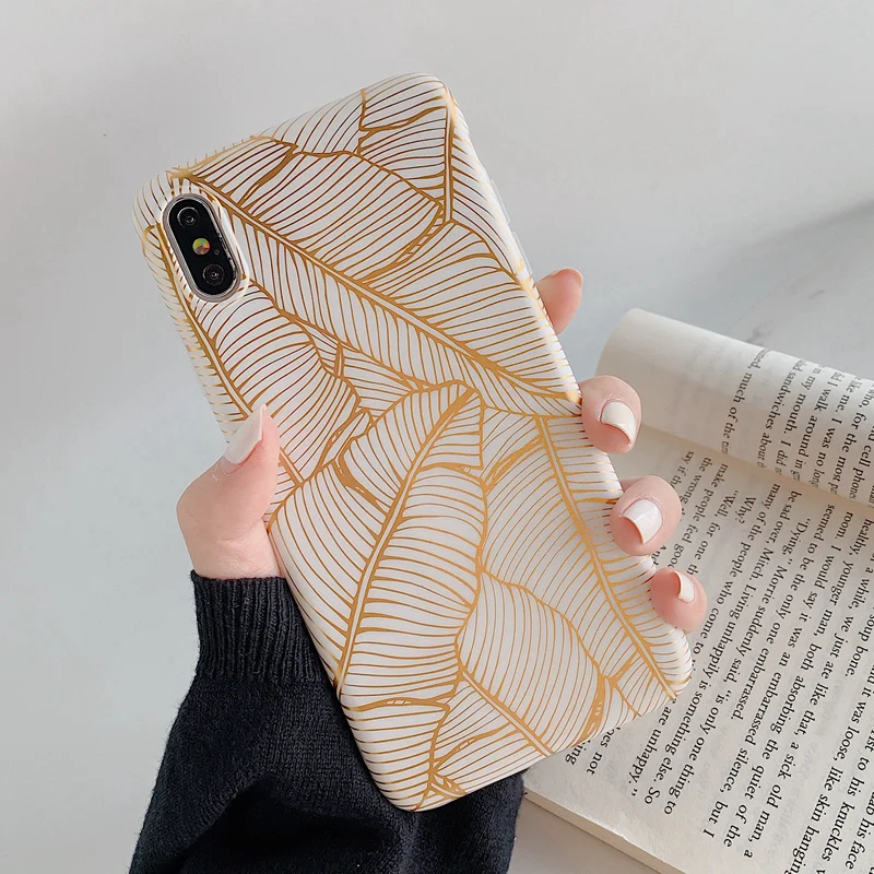 XBXcase Luxury Gold Plating Summer Leaf Case for iPhone 7 8 7Plus 6 6S Plus Matte Phone Case for iPhone XR Xs Max X Back Cover
XBXcase Luxury Gold Plating Summer Leaf Case for iPhone 7 8 7Plus 6 6S Plus Matte Phone Case for iPhone XR Xs Max X Back Cover
