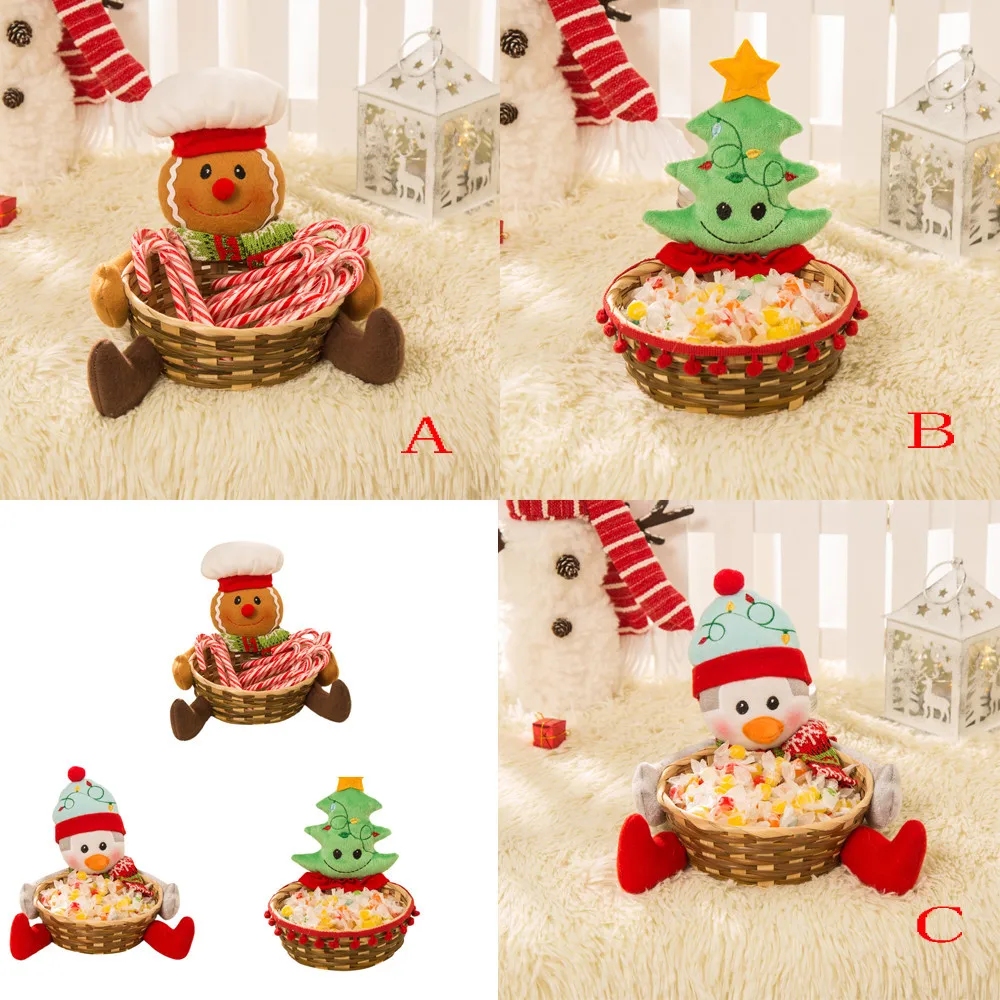 christmas candy storage basket decoration santa storage basket