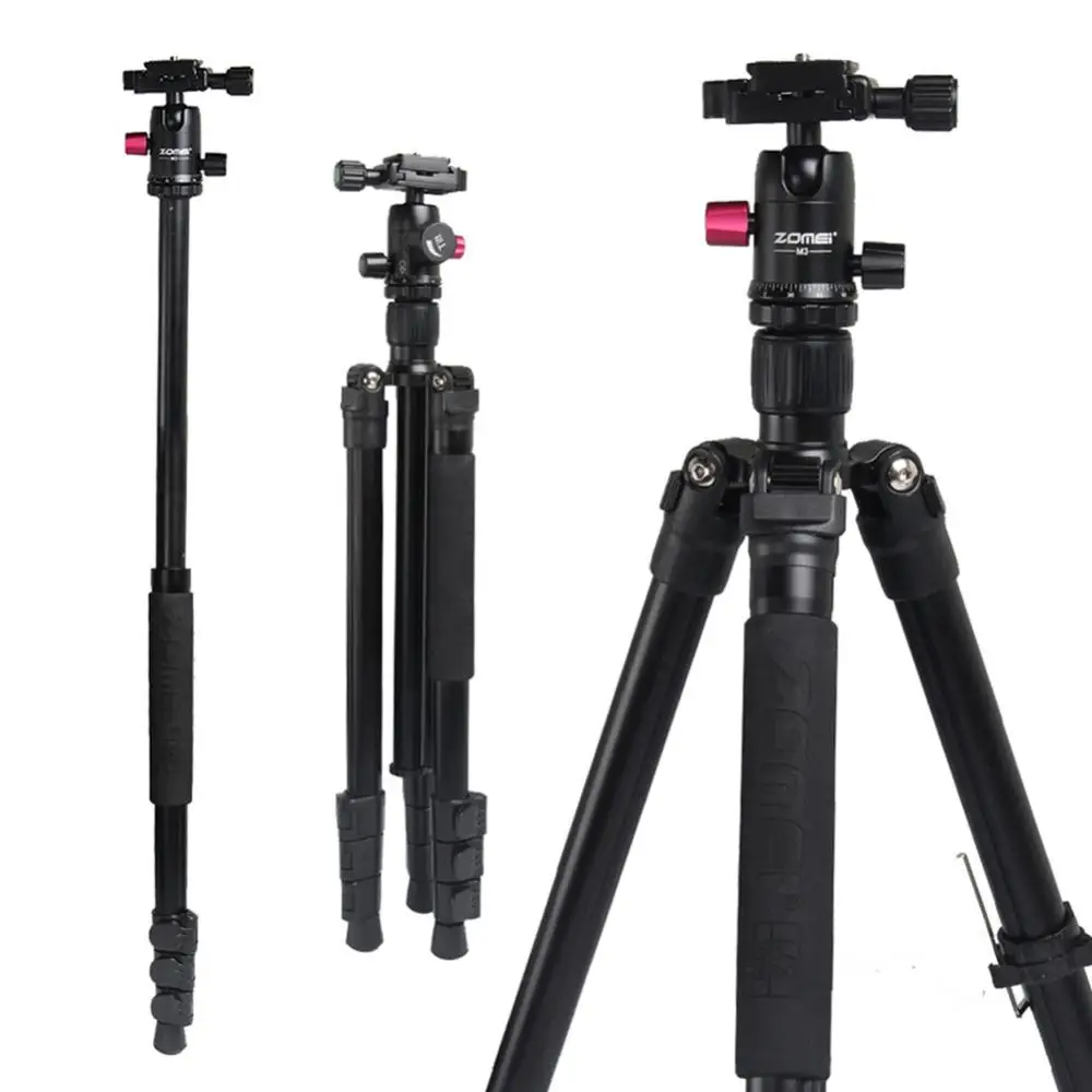 Pro Camera tripod Zomei M3 Lightweight aluminium Alloy Stand Tripod Monopod with Ball Head Quick Release Plate for SLR camera
Pro Camera tripod Zomei M3 Lightweight aluminium Alloy Stand Tripod Monopod with Ball Head Quick Release Plate for SLR camera