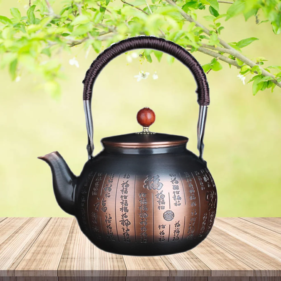 1.0/1.3/1.7L Roasted Black Copper Boiling Water Kettle Large-Capacity Pure Copper Boiling Teapot Handmade Thick Copper Tea Pot
1.0/1.3/1.7L Roasted Black Copper Boiling Water Kettle Large-Capacity Pure Copper Boiling Teapot Handmade Thick Copper Tea Pot