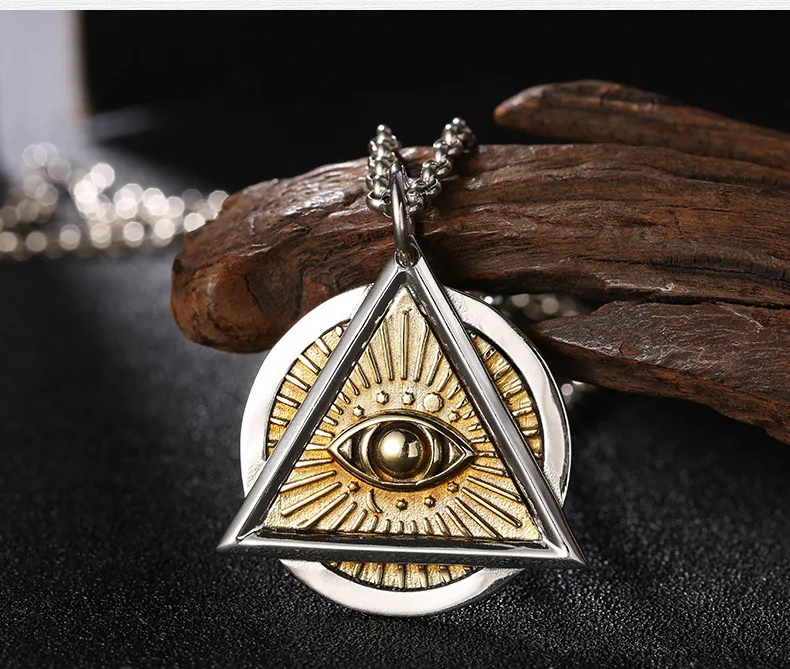 Real 925 Sterling Silver God's Eye Geometric Pyramid Personality Round Necklace Pendant Thai Silver
Real 925 Sterling Silver God's Eye Geometric Pyramid Personality Round Necklace Pendant Thai Silver