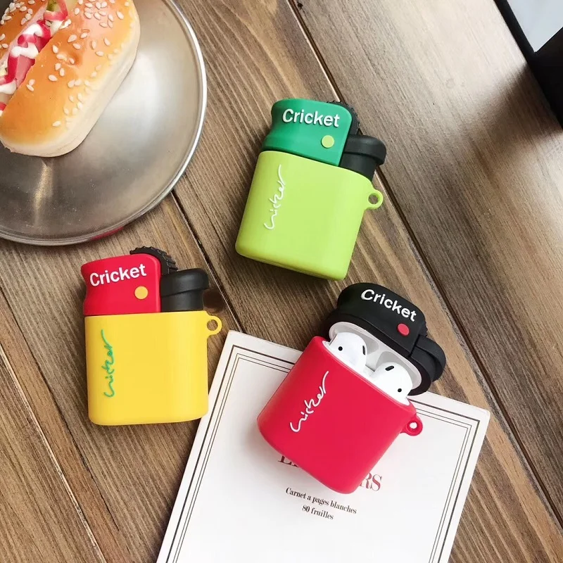 3D Silicone Two Color In One Bright Stylish Lighter Shape Airpods Charging Box Protective Case Buy One Get Anti-lost Ring Free
3D Silicone Two Color In One Bright Stylish Lighter Shape Airpods Charging Box Protective Case Buy One Get Anti-lost Ring Free