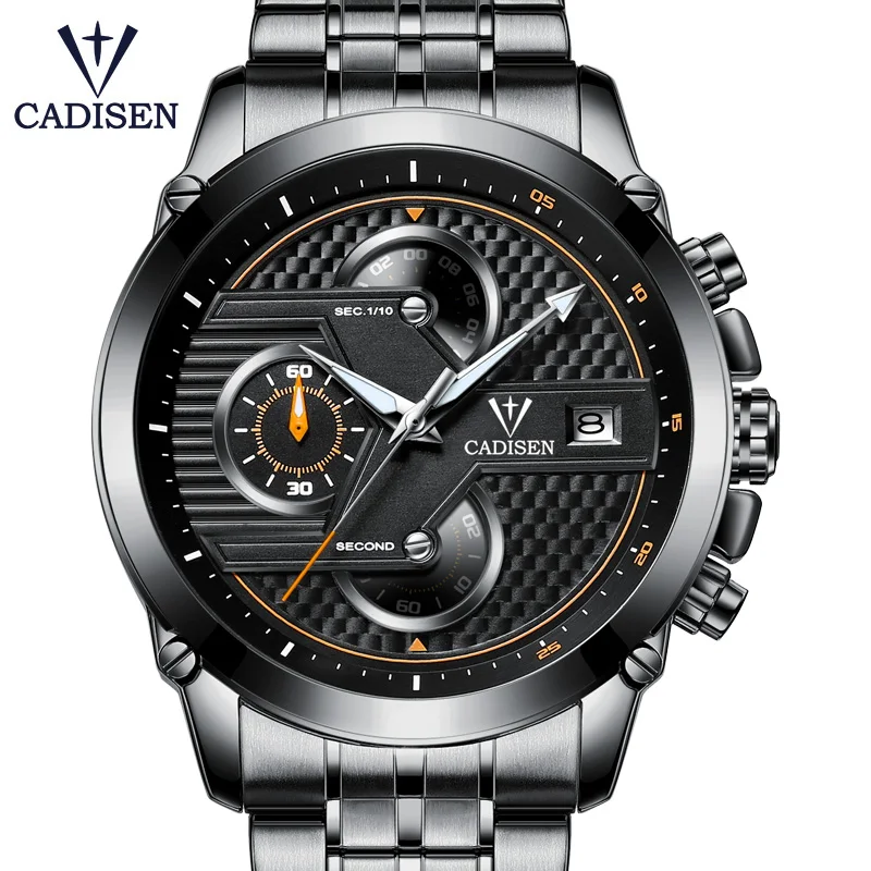 CADISEN Stainless Steel Band Men's Watch Military Quartz Watch Sports Business Watch Timing Luminous 3ATM Waterproof Calendar
CADISEN Stainless Steel Band Men's Watch Military Quartz Watch Sports Business Watch Timing Luminous 3ATM Waterproof Calendar
