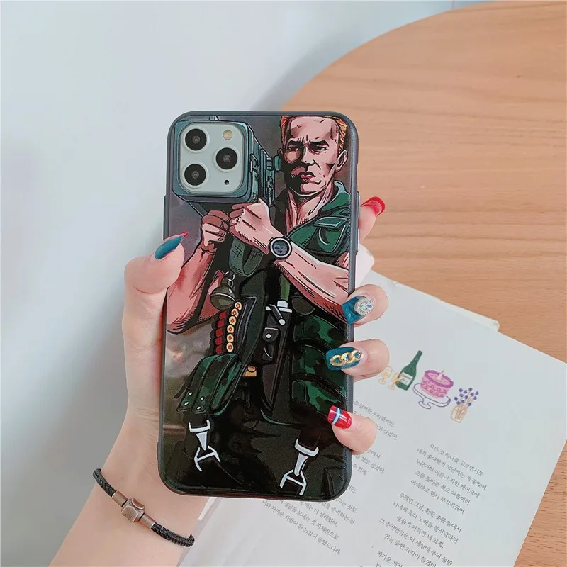 Schwarzenegger soft case for iphone 11 pro x xs max xr 8 7 6 6s plus SE 2 matte silicone phone cover 3D relief coque fundas capa 
Schwarzenegger soft case for iphone 11 pro x xs max xr 8 7 6 6s plus SE 2 matte silicone phone cover 3D relief coque fundas capa
