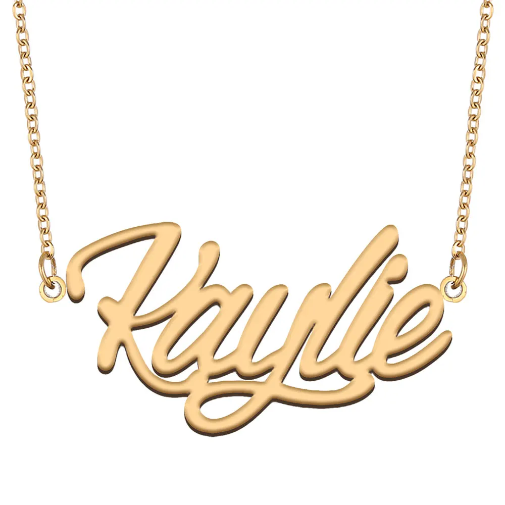 Kaylie Name Necklace for Women Personalized Stainless Steel Jewelry Gold Plated Nameplate Pendant Femme Mothers Girlfriend Gift 
Kaylie Name Necklace for Women Personalized Stainless Steel Jewelry Gold Plated Nameplate Pendant Femme Mothers Girlfriend Gift